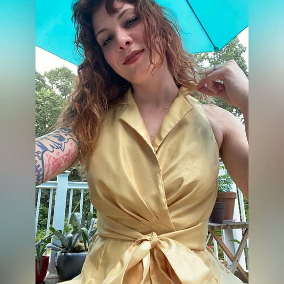 40) Vintage yellow dress - Picture 4 of 7
